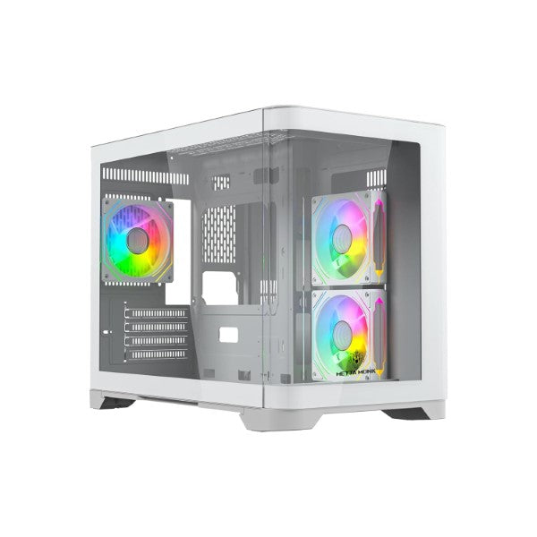 Metta Monk Seafrost Curved Glass Gaming Cabinet - White – TechCure India