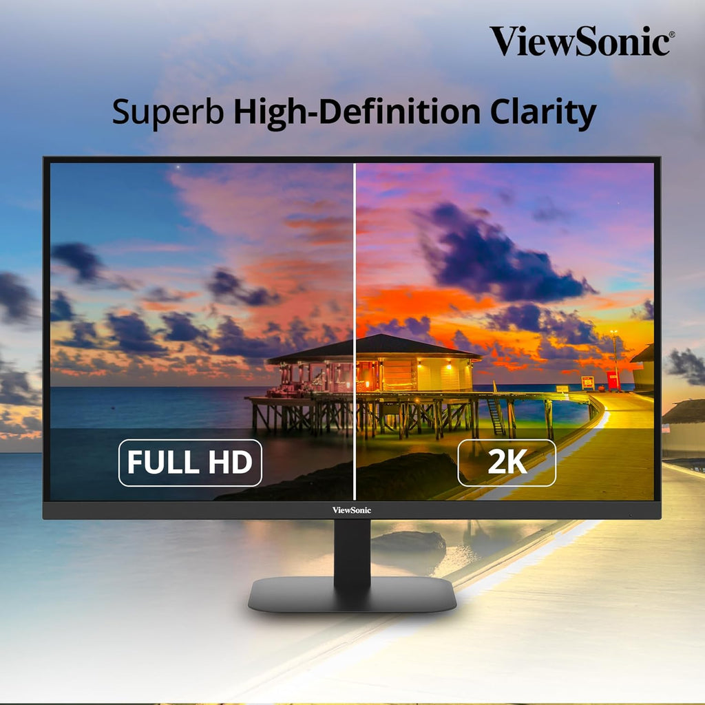 VIEWSONIC VA2708-2K-MHD 27-INCH (68.58CM) 2K QHD SUPERCLEAR IPS MONITOR, HDR10, 100HZ, 1MS, 16.7M COLORS, SRGB 111%, DUAL SPEAKERS, DUAL HDMI 2.0, DP, EYE PROTECH+, SLIM DESIGN – TechCure India