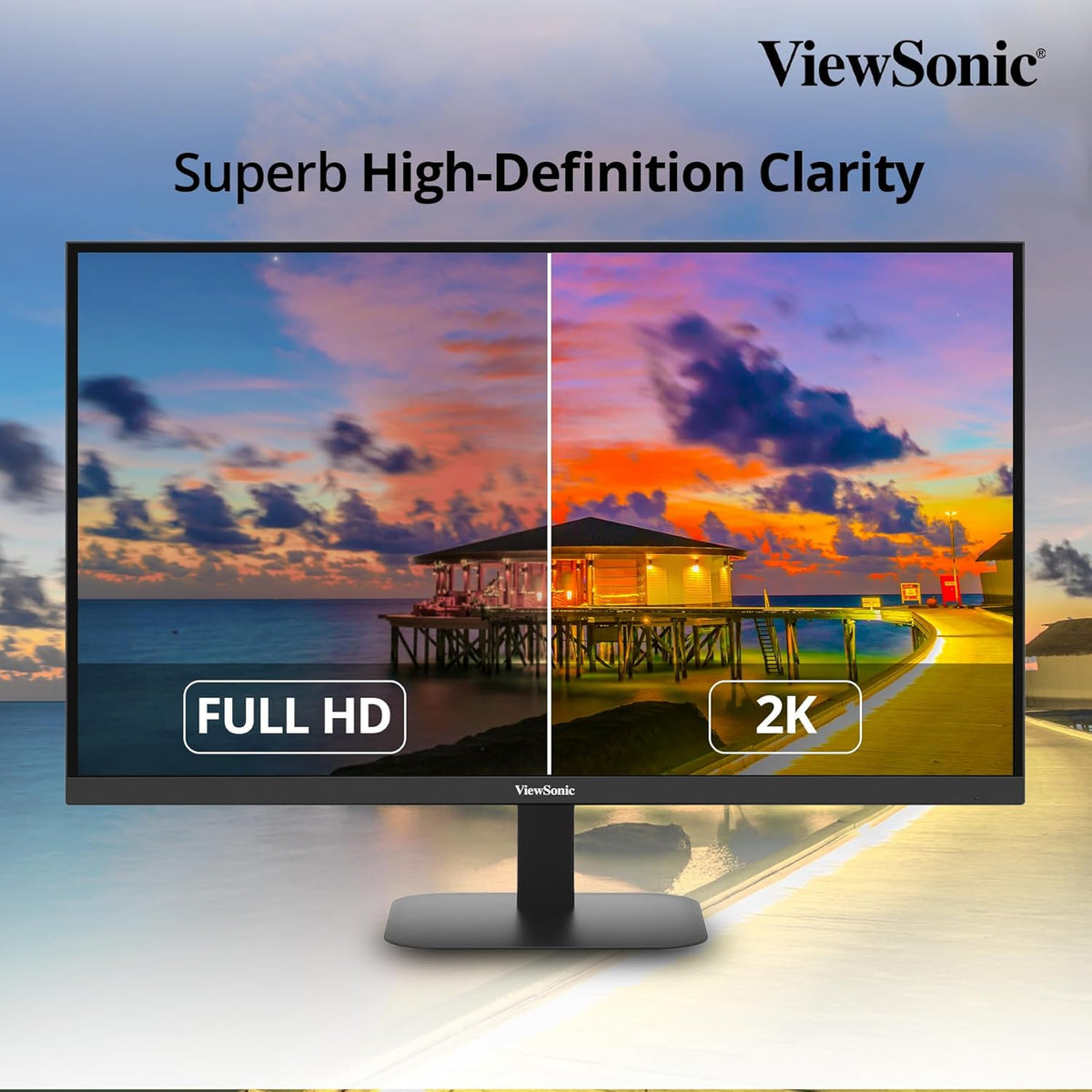 VIEWSONIC VA2708-2K-MHD 27-INCH (68.58CM) 2K QHD SUPERCLEAR IPS MONITOR, HDR10, 100HZ, 1MS, 16.7M COLORS, SRGB 111%, DUAL SPEAKERS, DUAL HDMI 2.0, DP, EYE PROTECH+, SLIM DESIGN – TechCure India