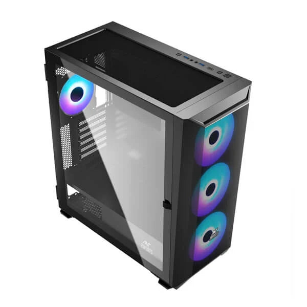 ANT ESPORTS 711 Air Mesh ARGB EATX Mid Tower Cabinet (Black) - 3