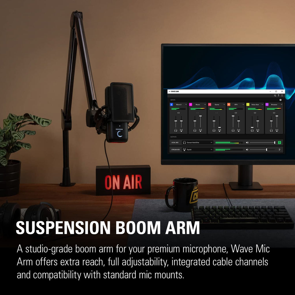 ELGATO WAVE MIC ARM - PREMIUM BROADCASTING BOOM ARM 10AAM9901 – TechCure India