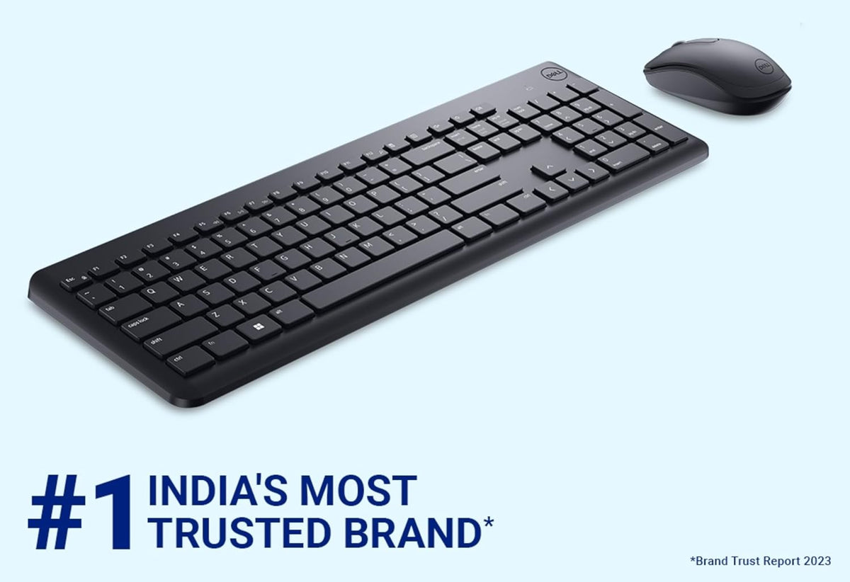 DELL KM3322W WIRELESS USB KEYBOARD AND MOUSE COMBO - BLACK – TechCure India