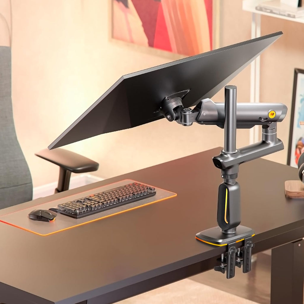 NB Ergonomic RGB Gaming Monitor Arm for 32–60 inch Flat, Curved and Ultrawide Monitors, up to 20 kg