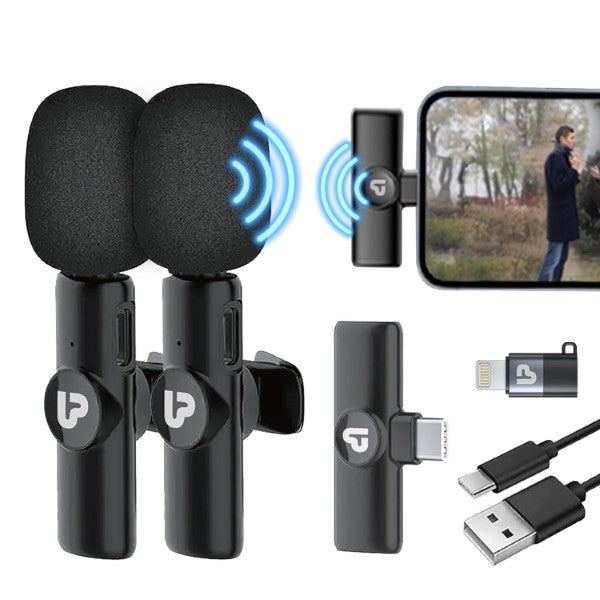 UltraProlink Sonic Dual Omnidirectional lavalier Wireless Microphone – TechCure India