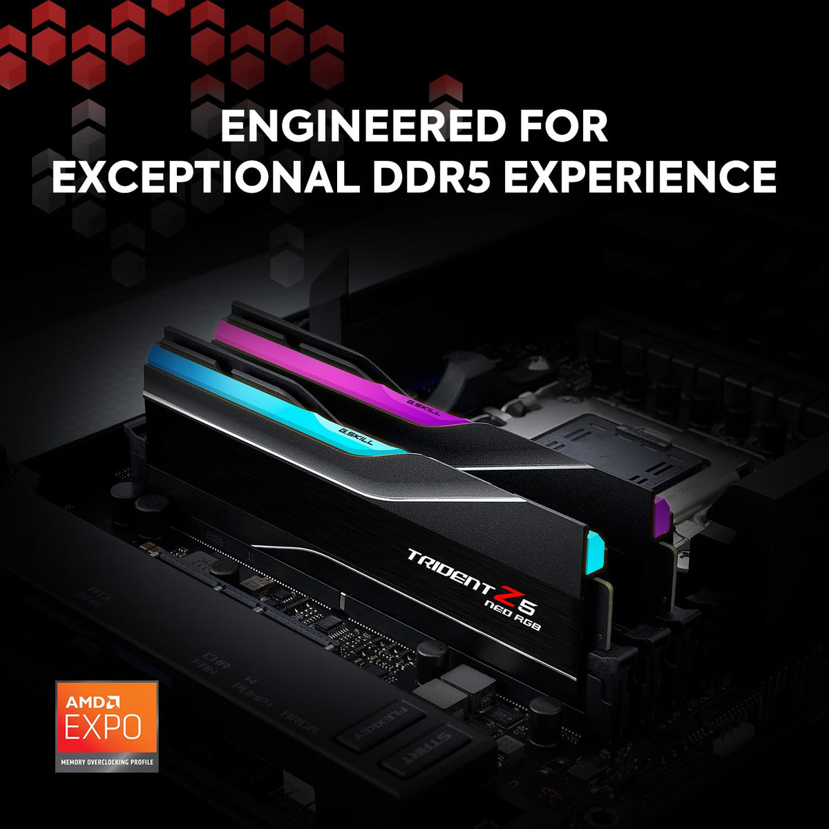 GSKILL MEMORY F5-6000J3038F16GX2-TZ5NR -32GB (16GBX2) 6000MHZ TRIDENT Z5 NEO RGB CL30 – TechCure India