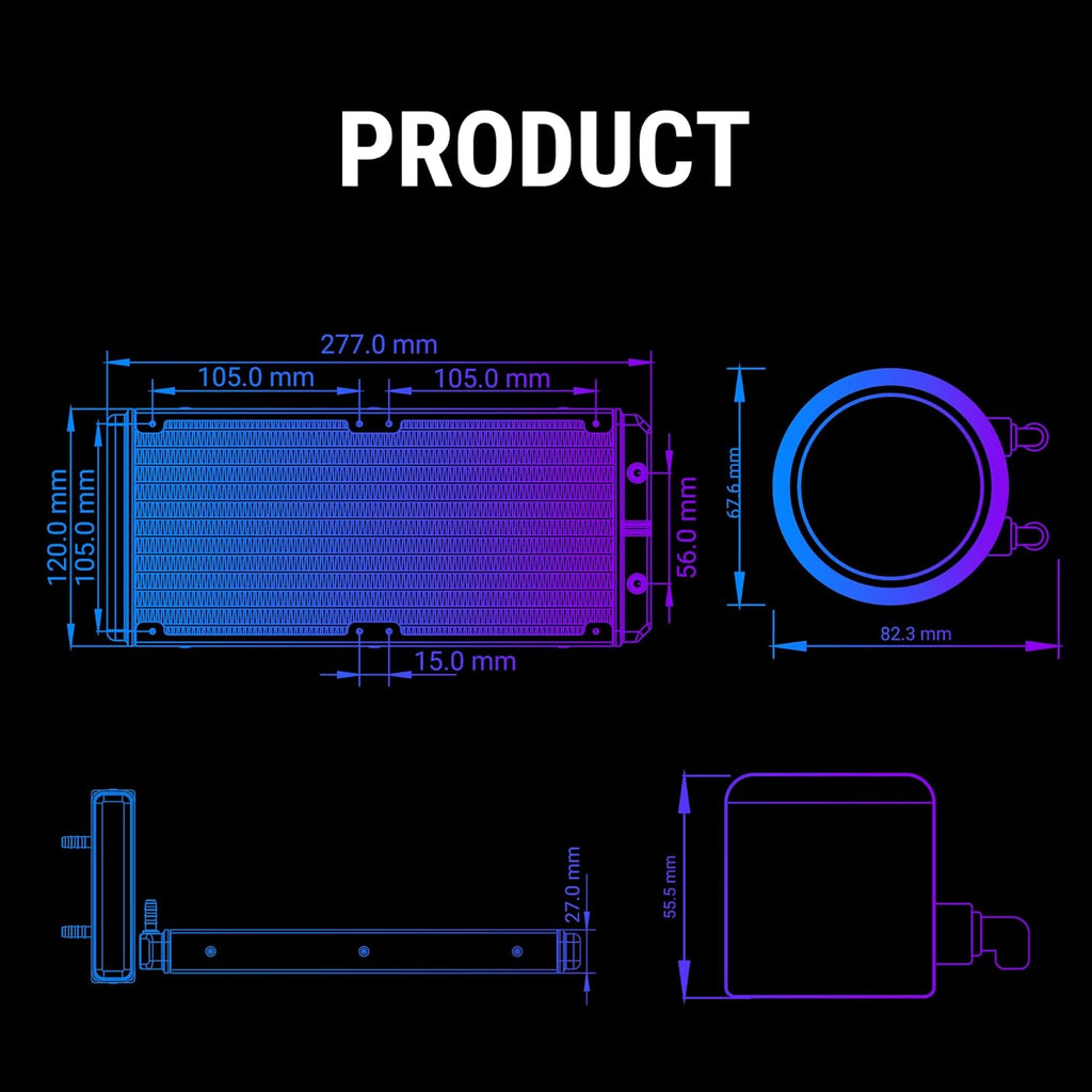 ANT ESPORTS ICE CHROMA ML240 ARGB 240MM CPU LIQUID COOLER BLACK – TechCure India