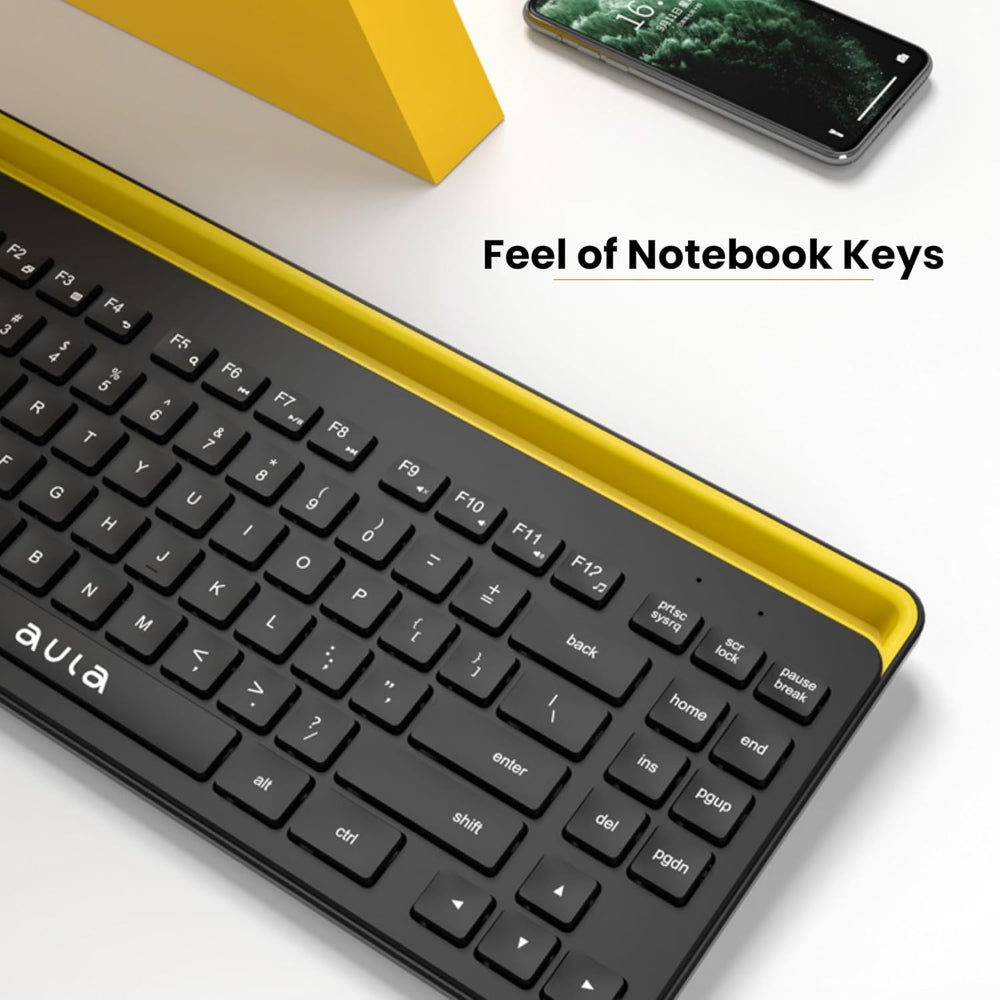 AULA AWK310 Tenkeyless Wireless Keyboard ( Black ) ( AWK310 ) – TechCure India
