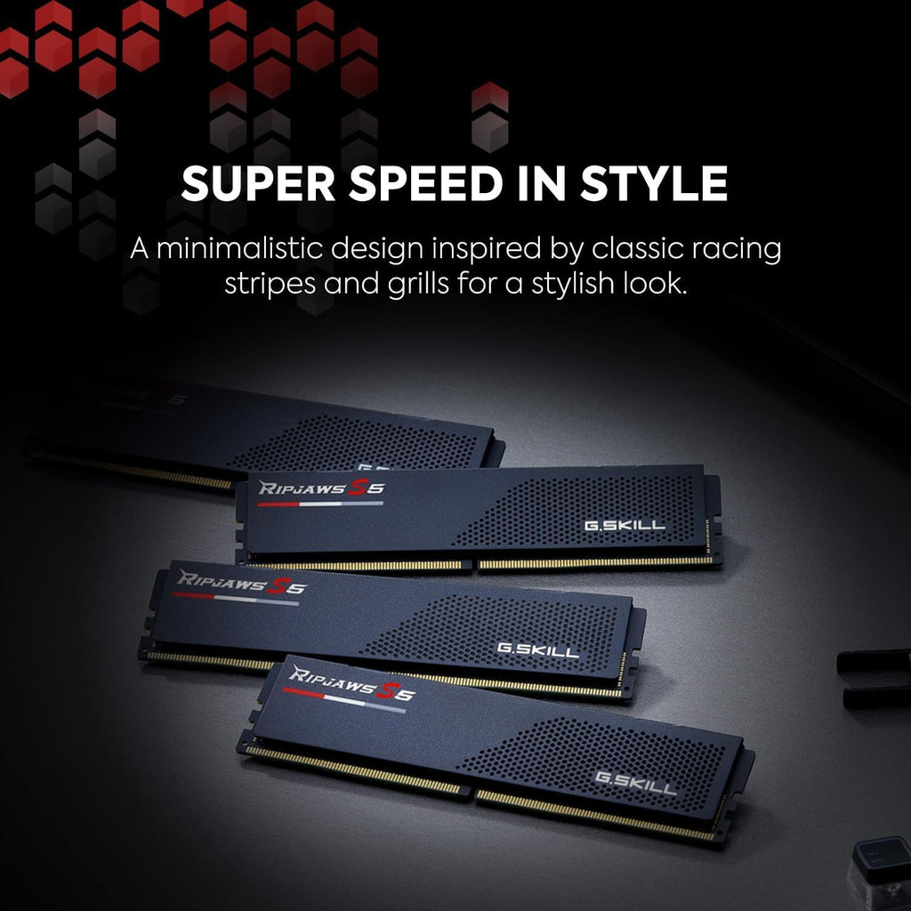 G.SKILL RIPJAWS S5 INTEL XMP 32GB DDR5 5200 MHZ F5-5200J4040A32GX1-RS5K CL40 RAM – TechCure India