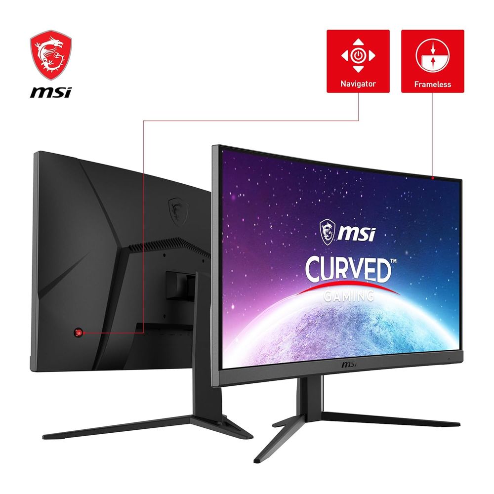 MSI G24C4 E2 24 Inch FHD 185Hz VA Panel 112% SRGB 1MS Adaptive Sync VA Gaming Monitor - 3