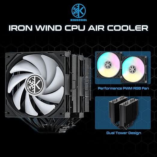 KINGCOOL Iron Wind 120 ARGB CPU Air Cooler – TechCure India