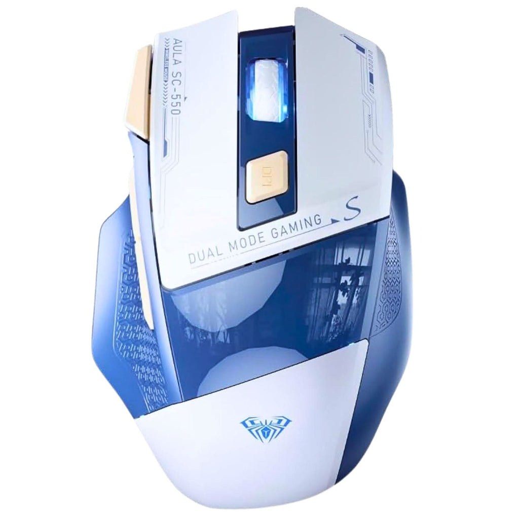 AULA SC550 WIRELESS & WIRED GAMING MOUSE (BLUE) – TechCure India