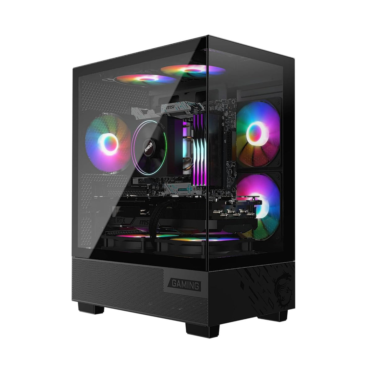MSI PAG PANO M110A MID TOWER GAMING PC CASE - BLACK – TechCure India