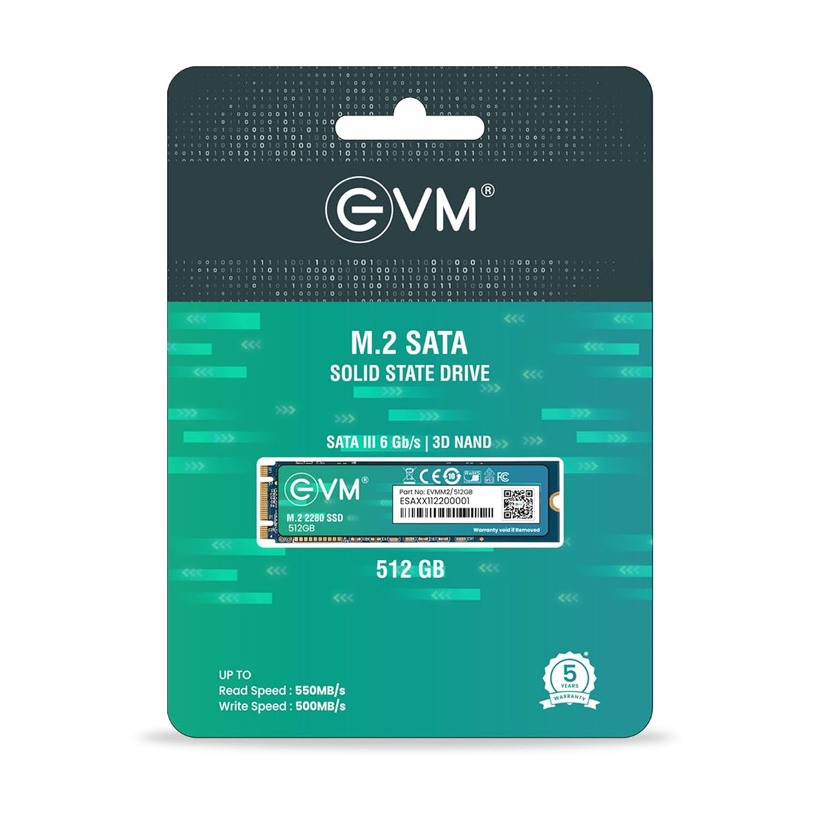EVM 512GB M.2 INTERNAL SATA SSD EVMM2/512GB – TechCure India