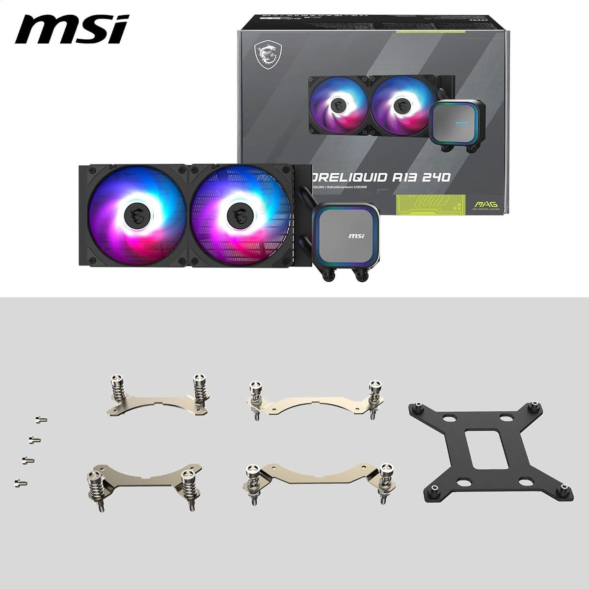 MSI MAG CORELIQUID A13 240 AIO CPU LIQUID COOLER BLACK – TechCure India