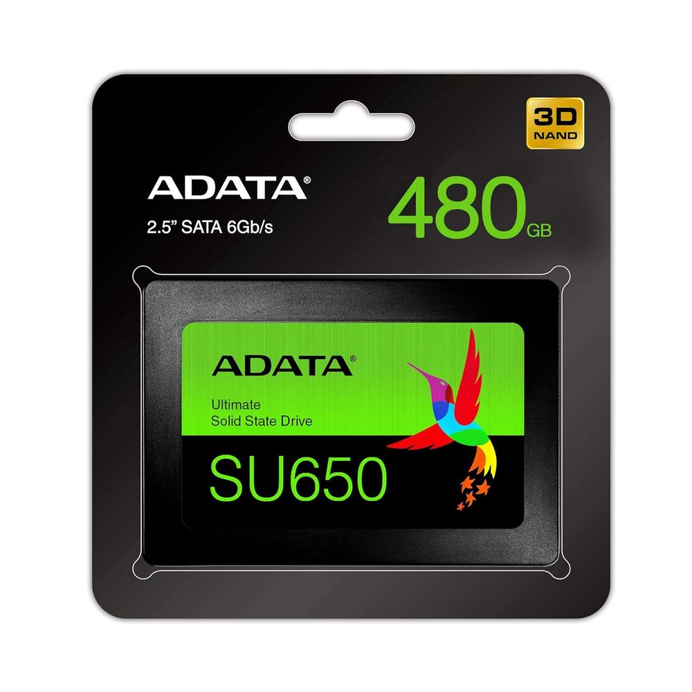ADATA Ultimate SU650 480GB 3D NAND 2.5 SATA Internal Solid State Drive ( SSD ) - 3