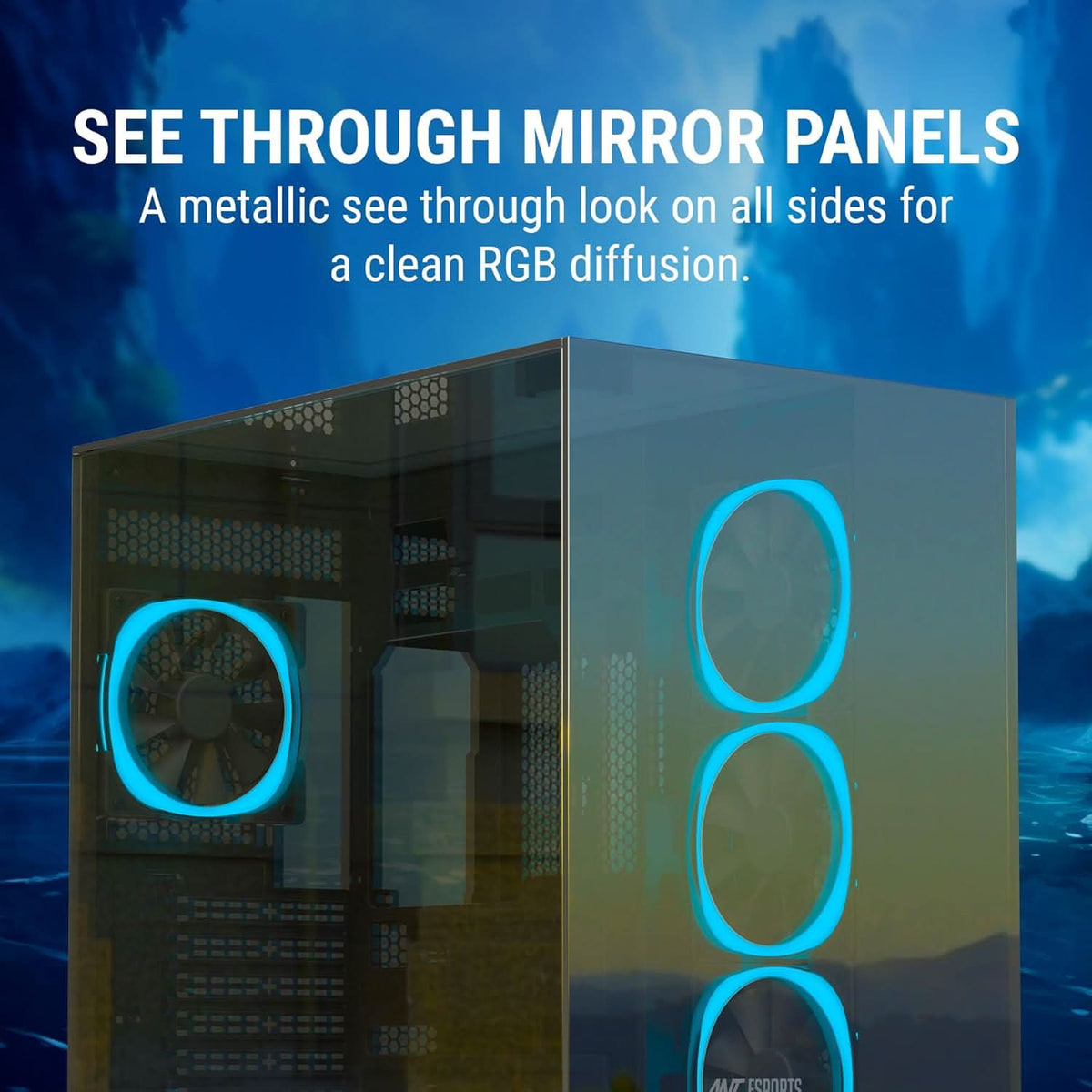 ANT ESPORTS CRYSTAL MIRROR ATX MID TOWER CASE BLACK – TechCure India
