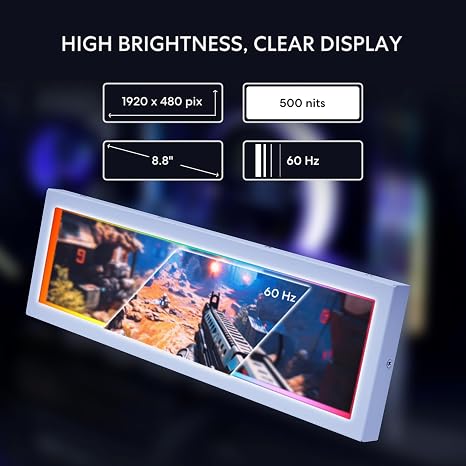 Lian Li 8.8 Inch Universal Screen SM088W White – TechCure India
