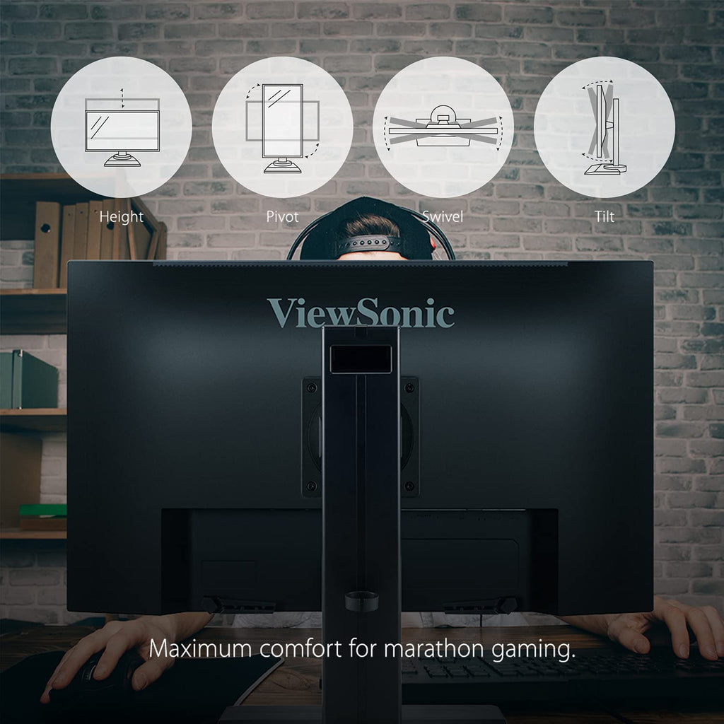 VIEWSONIC 60.96 CM (24") FHD FAST IPS 240HZ 0.5MS PREMIUM GAMING MONITOR,BLUR BUSTERS 2.0 CERTIFIED, VESA HDR 400, HEIGHT ADJUSTMENT, TILT, PIVOT, SWIVEL, HDMI,DP, USB A,B &104% SRGB-XG2431 – TechCure India