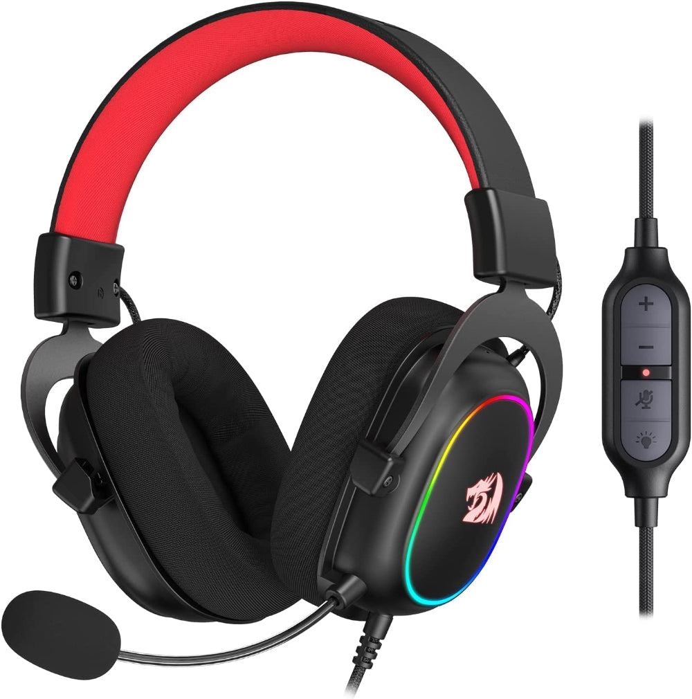 REDRAGON H510 Zeus-X Wired 7.1 Surround RGB Gaming Headphone ( Black ) ( Mac/PC ) – TechCure India