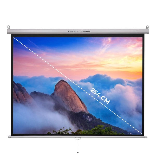 Zebronics PSH100A Manual 100" Projector Screen – TechCure India