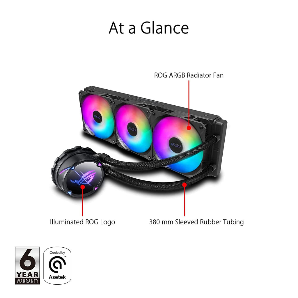 ASUS ROG Strix LC II 360 ARGB 360mm CPU Liquid Cooler (Black) - 3
