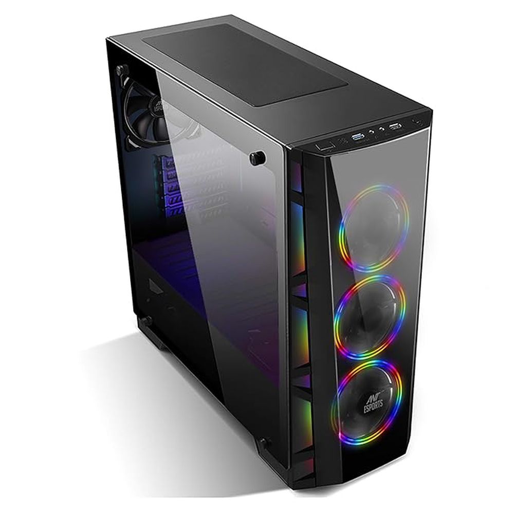 ANT ESPORTS ICE 300TG ATX Mid Tower Gaming Cabinet (Black) - 2