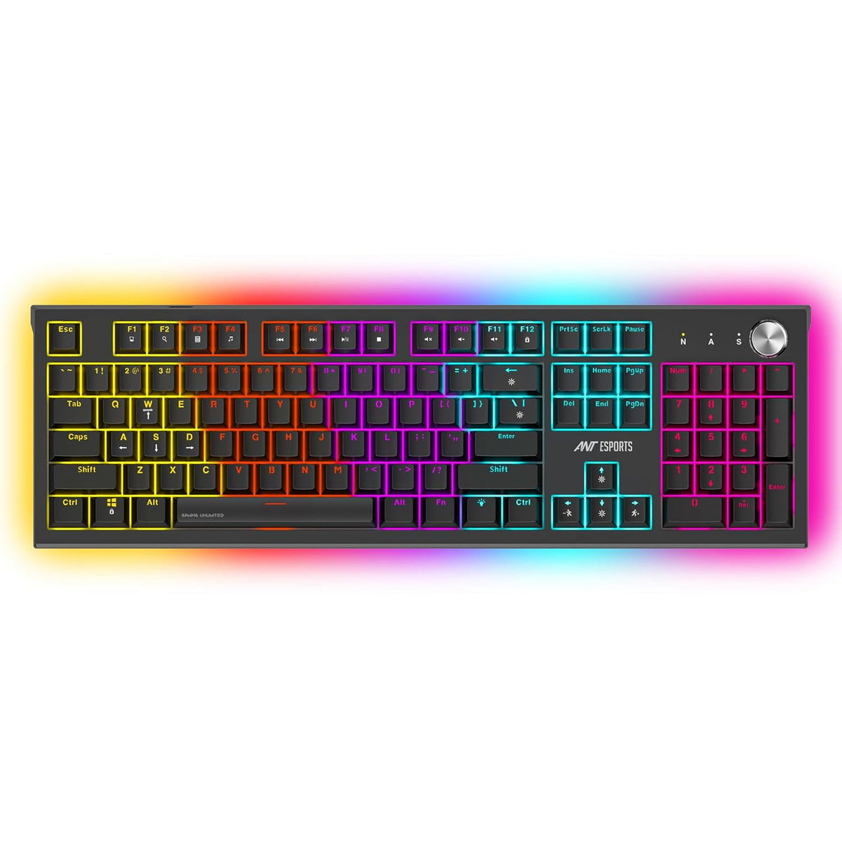 ANT ESPORTS MK1850 MECHANICAL WIRED GAMING KEYBOARD BLUE SWITCH HOT-SWAP MECH KEYBOARD - BLACK – TechCure India