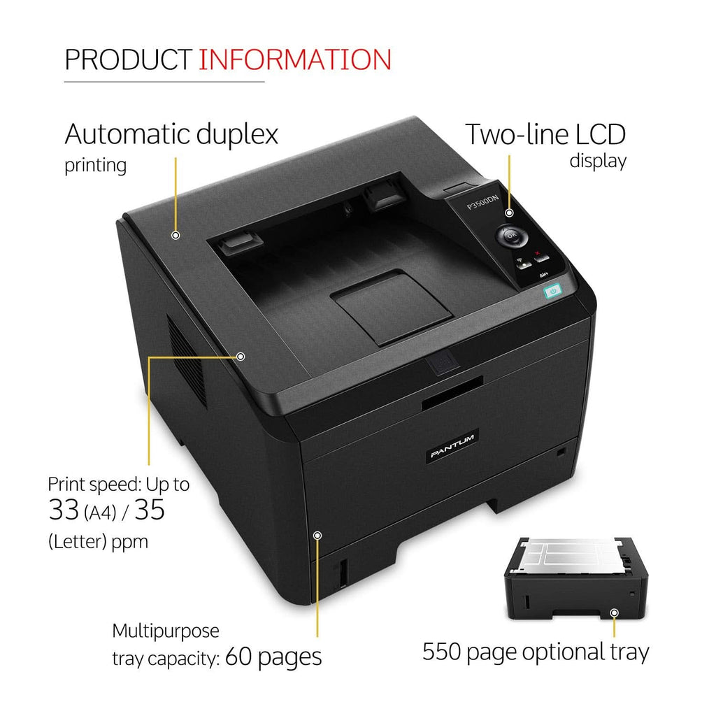 PANTUM P3500DN SINGLE FUNCTION LASER PRINTER – TechCure India