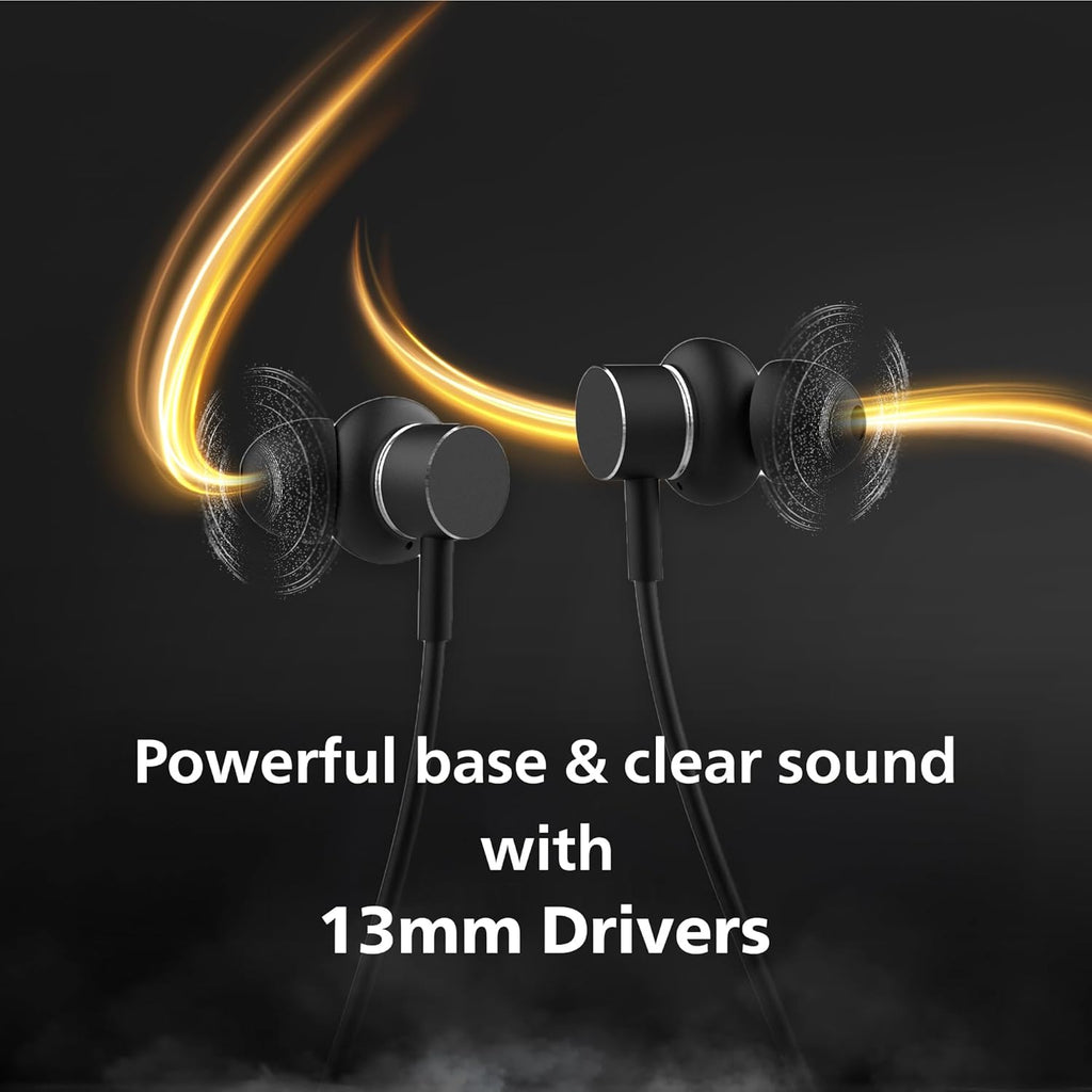 PHILIPS NECKBAND WIRELESS IN EAR-NECKBAND TAN1150BK/94 – TechCure India