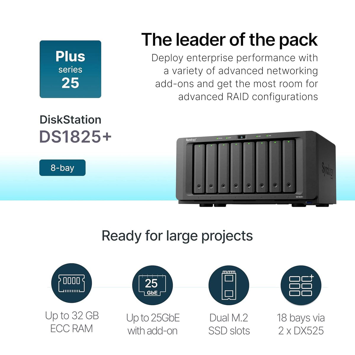 Synology 8-Bay DiskStation DS1825+ – TechCure India