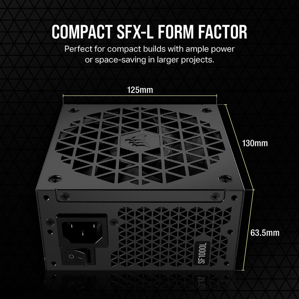 CORSAIR SF-L SERIES SF1000L FULLY MODULAR SFX POWER SUPPLIES WITH ATX 3.0 (CP-9020246-IN) – TechCure India