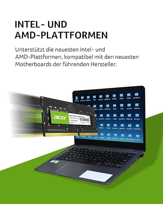 Acer SD100 8GB Single RAM 3200 MHz DDR4 CL22 Laptop Memory – TechCure India