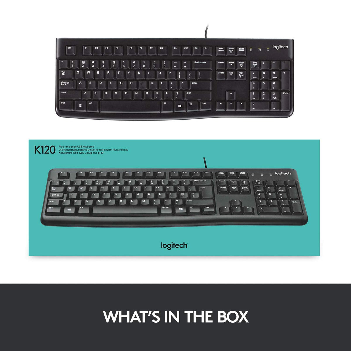 LOGITECH PLUG AND PLAY USB KEYBOARD K120 – TechCure India
