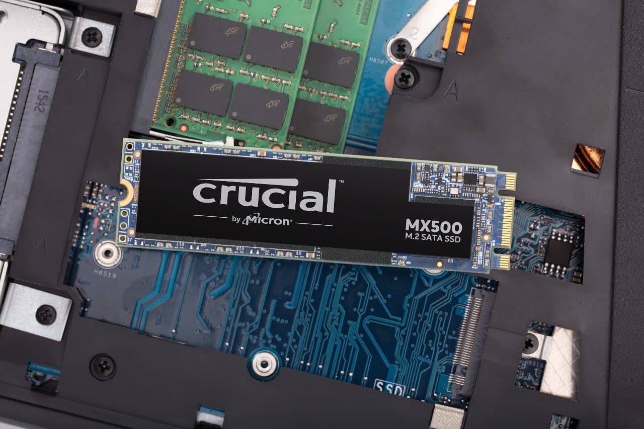 CRUCIAL MX500 500GB 3D M.2 SATA SATA 3 Solid State Drive (SSD) - 2