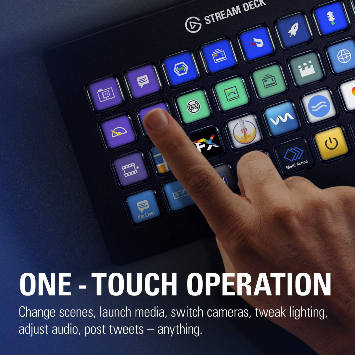ELGATO STREAM DECK XL - ADVANCED STREAM CONTROL WITH 32 CUSTOMIZABLE LCD KEYS 10GAT9901 – TechCure India