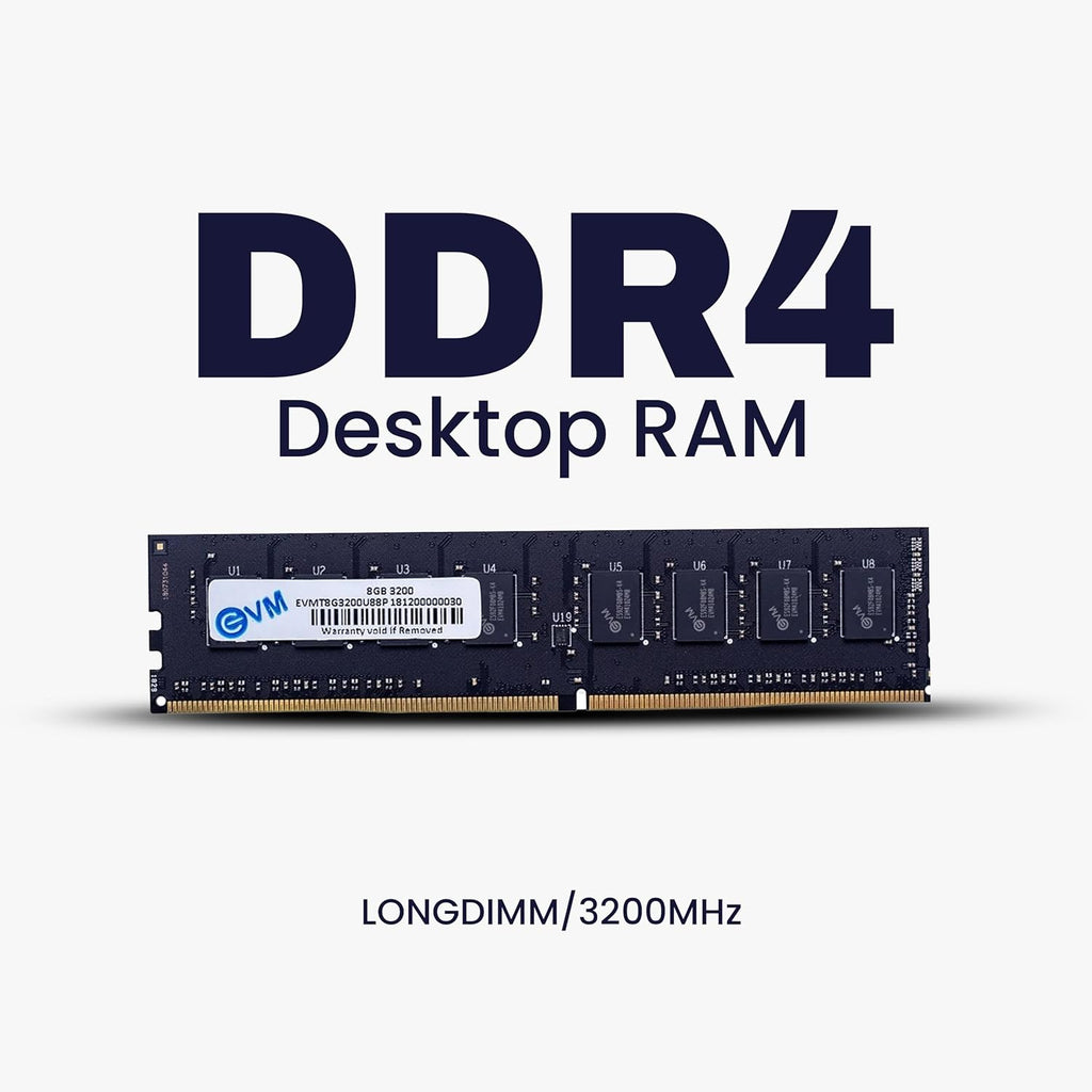 EVM 8GB DDR4 DESKTOP RAM 3200MHZ - (EVMT8G3200U88P) – TechCure India