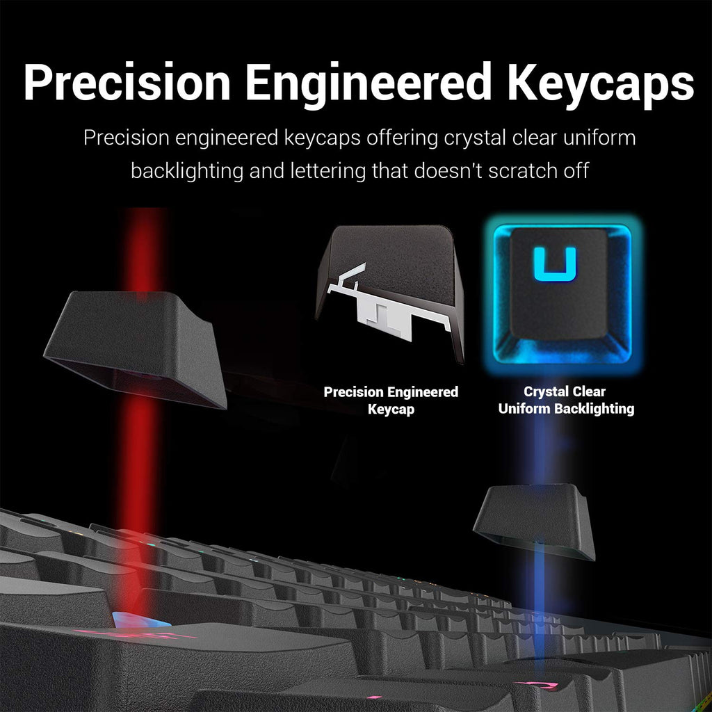 REDRAGON Kumara K552 Rainbow Tenkeyless Mechanical Gaming Keyboard ( Black ) ( Red Switch ) – TechCure India