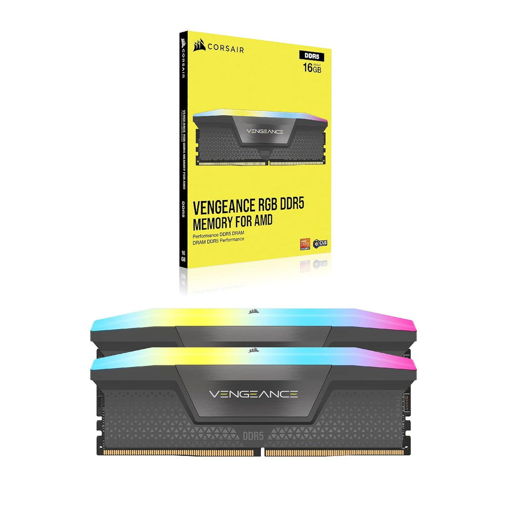 CORSAIR VENGEANCE RGB DDR5 64GB (2X32GB) DDR5 6000MHZ CL40 GRAY (CMH64GX5M2B6000Z40) – TechCure India