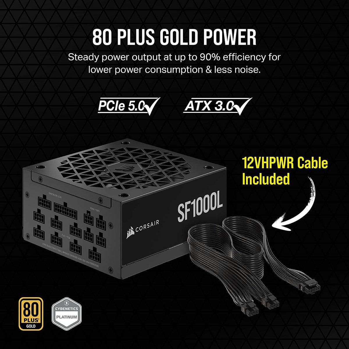 CORSAIR SF-L SERIES SF1000L FULLY MODULAR SFX POWER SUPPLIES WITH ATX 3.0 (CP-9020246-IN) – TechCure India