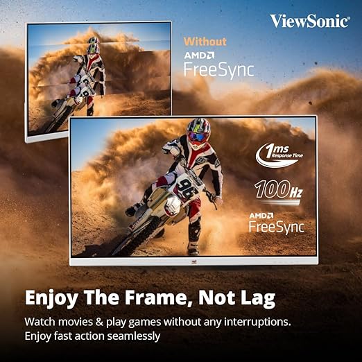 VIEWSONIC VA2432-H 24 Inch FHD 100Hz IPS Panel 104% SRGB 1MS Freesync IPS Gaming Monitor - 5