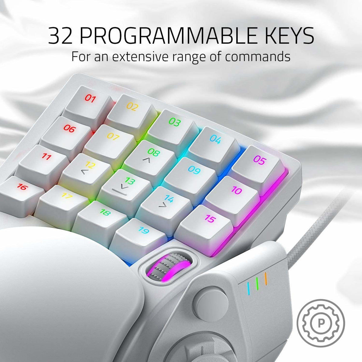 RAZER TARTARUS PRO ANALOG OPTICAL GAMING KEYPAD MERCURY RZ07-03110200-R3M1 – TechCure India