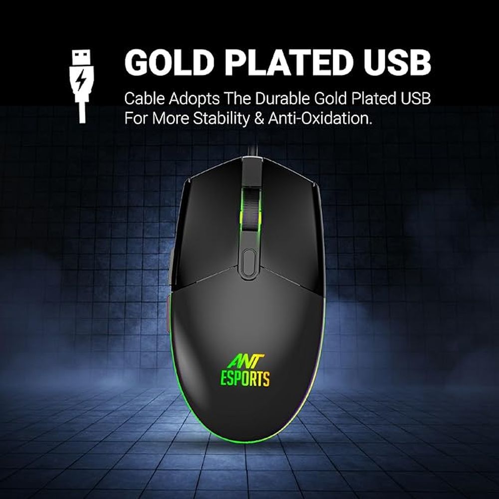 ANT ESPORTS KM1650 Full Size Membrane Wired Gaming Keyboard and Mouse Combo (Black) (Membrane Keyboard) (KM1650) - 2