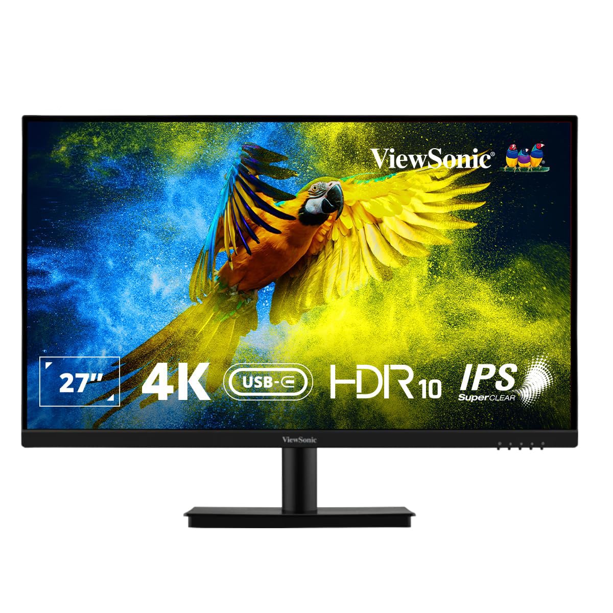 VIEWSONIC VA2709U-4K 68.58 CM (27") SUPERCLEAR IPS 4K UHD MONITOR | SINGLE CABLE SOLUTION | 65W LAPTOP CHARGE BACK | HDR10 | EYE PROTECH | DUAL SPEAKER HDMI | DP | USB-C – TechCure India