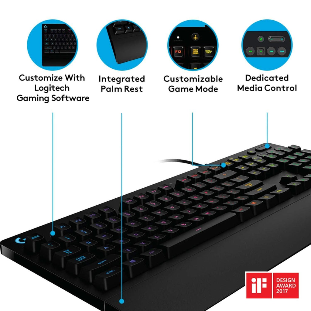 LOGITECH G213 PRODIGY GAMING KEYBOARD – TechCure India