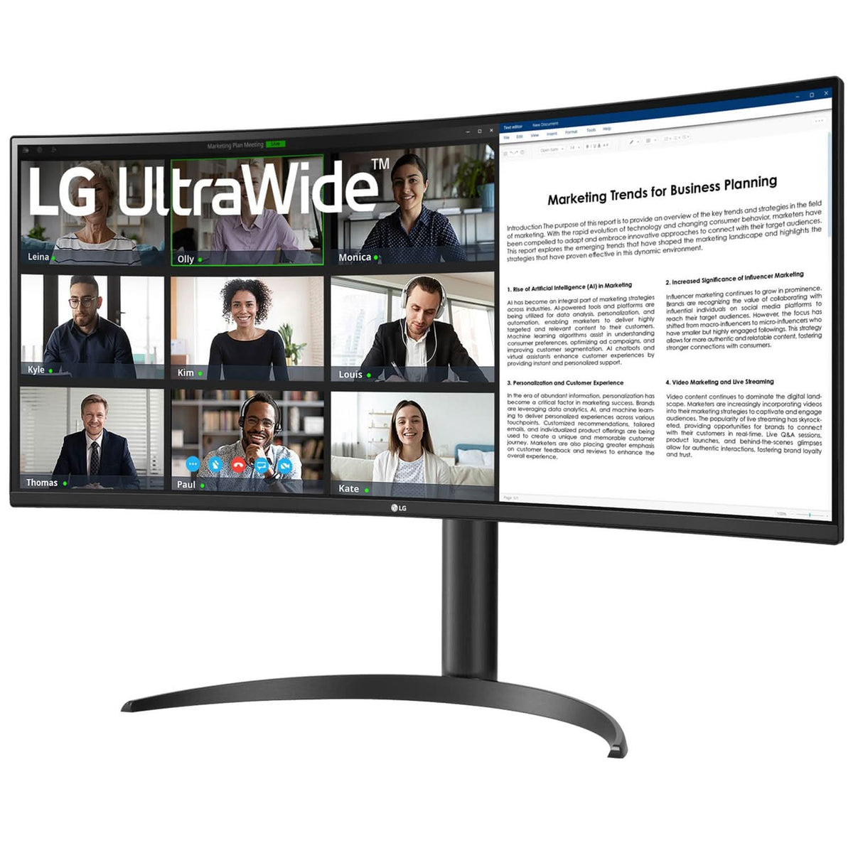LG 34WR55QK 34 Inch UltraWide WQHD Curved Monitor – TechCure India