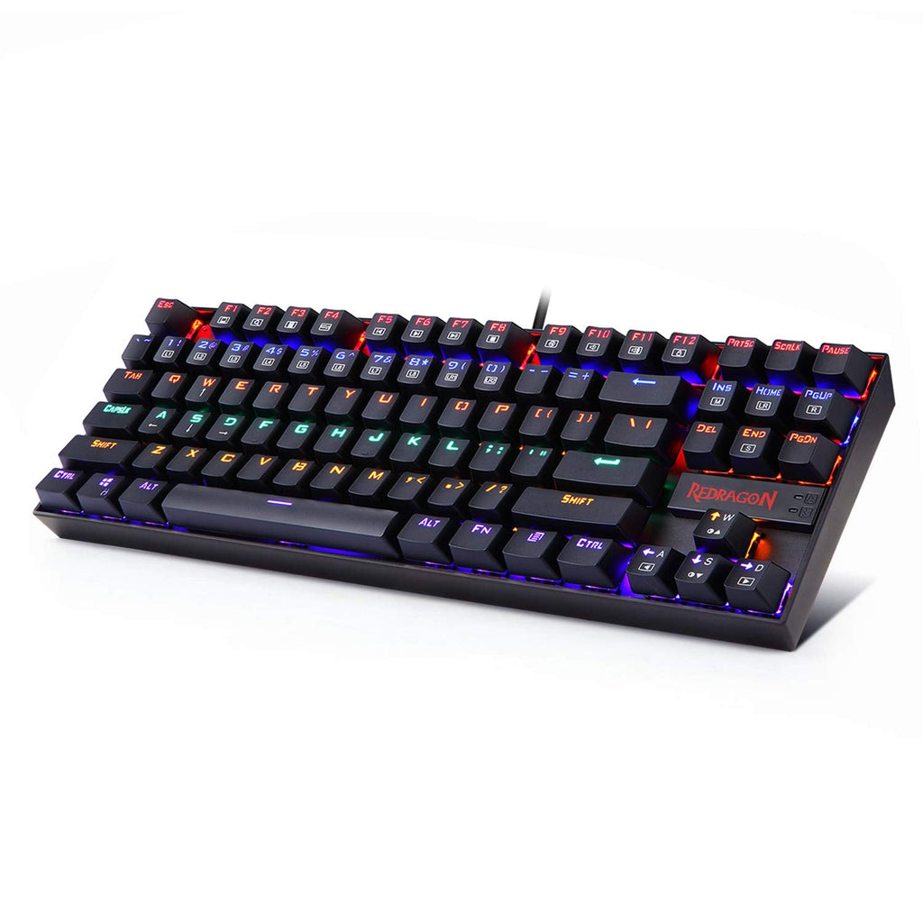REDRAGON Kumara K552 Rainbow Tenkeyless Mechanical Gaming Keyboard ( Black ) ( Red Switch ) – TechCure India