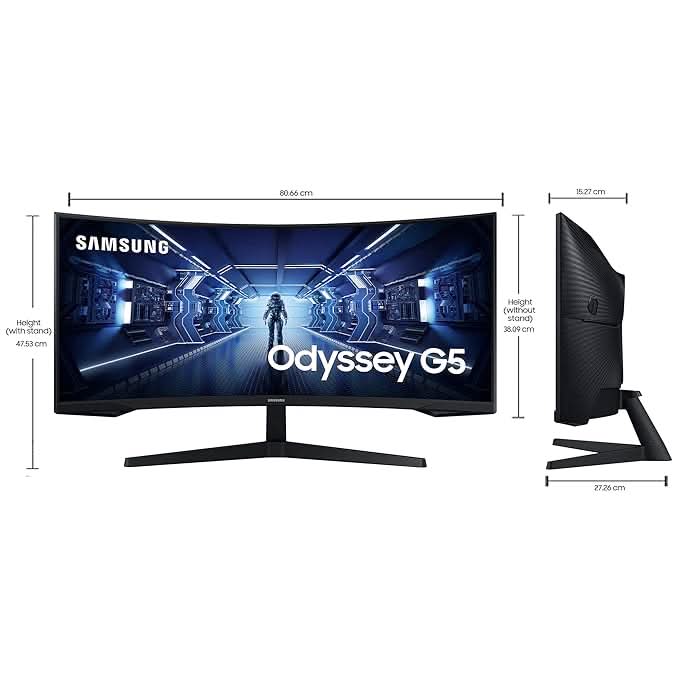 Samsung 34 Inch WQHD Odyssey G5 Curved Gaming Monitor – TechCure India