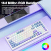 AULA F99 96% Wireless Mechanical Gaming Keyboard ( Graywood Switch ) ( White / Blue ) ( F99UWW ) - 3