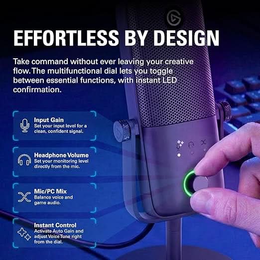 Elgato Wave 3 MK.2 Premium USB Condenser Microphone for PC and Mac – TechCure India