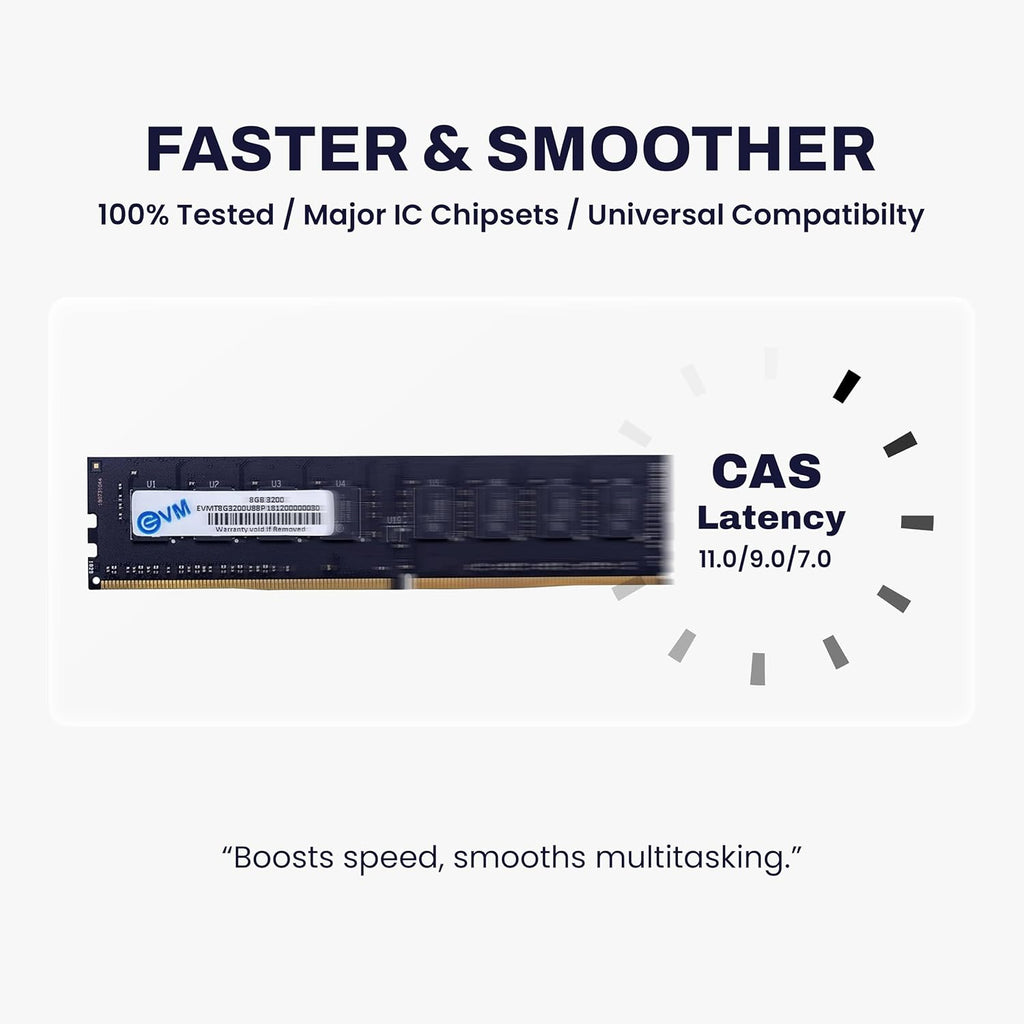 EVM 8GB DDR4 DESKTOP RAM 3200MHZ - (EVMT8G3200U88P) – TechCure India